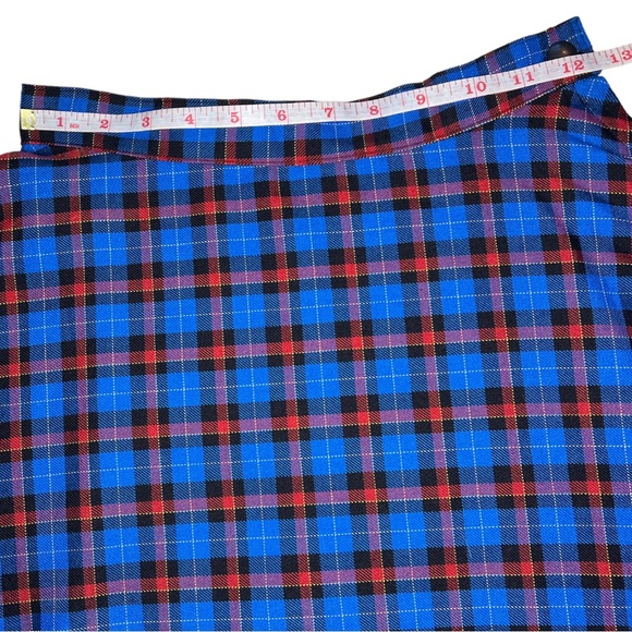 American Apparel Plaid Mini Skirt (90s tartan red blue) - Picture 9 of 9